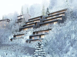 Luxury mountainside residences offering breathtaking views and modern design.