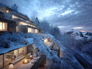 Luxury mountaintop home with breathtaking views.