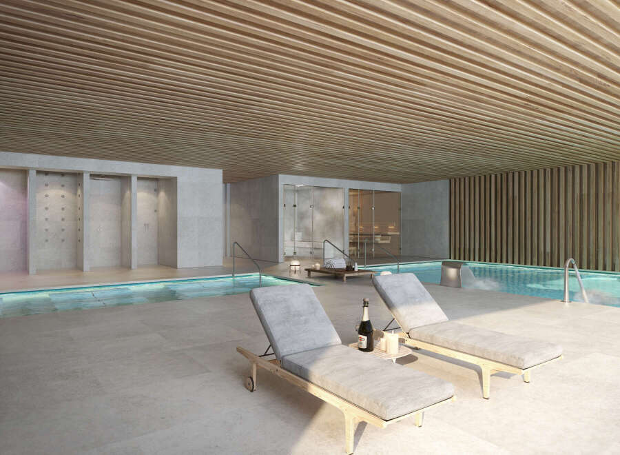 Indulge in luxury at this stunning property featuring a tranquil indoor pool and spa.