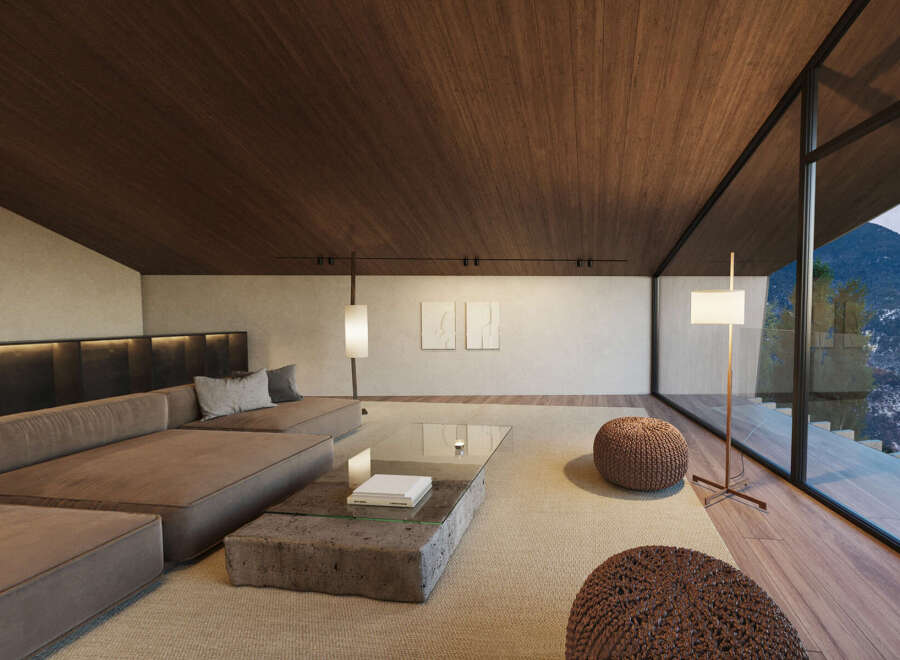 Modern mountain home with stunning views.