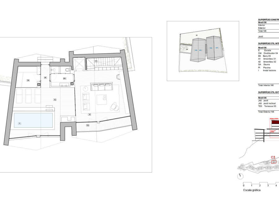 This floor plan showcases a luxurious property with a focus on indoor-outdoor living.