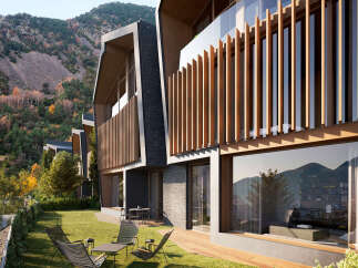 Luxury mountainside homes with stunning views.