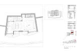 This floor plan showcases a modern home design, highlighting spacious terraces and an open-concept living area.