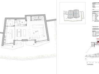 Discover this meticulously designed floor plan featuring a spacious living area, a well-appointed kitchen, and multiple outdoor spaces including two terraces and a garden.