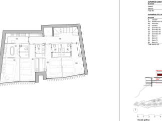 This floor plan showcases a spacious apartment with multiple bedrooms and bathrooms, ideal for a family or for hosting guests.