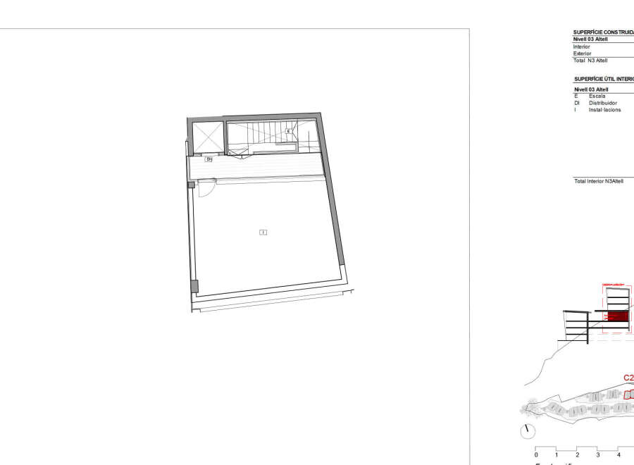 This floor plan showcases the layout of a property, detailing the interior space of 61.