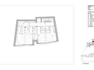This floor plan showcases a luxurious residential layout with four bedrooms and bathrooms, offering ample space and comfort.