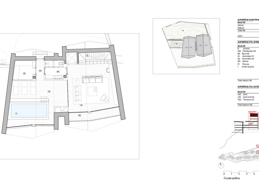 This floor plan showcases a luxurious property with a focus on indoor-outdoor living.