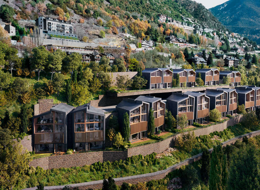 Luxury mountainside homes with stunning views.