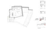 This floor plan showcases a modern house design with open living spaces, including an integrated living, dining, and kitchen area.