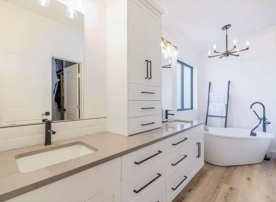 Step into a luxurious bathroom retreat.