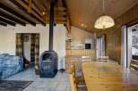 Cozy cabin retreat with a rustic charm.