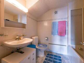 This bathroom features a clean and functional design.