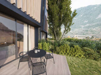 Modern mountain home with stunning views.