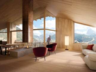 Luxury chalet with breathtaking mountain views and a modern design.