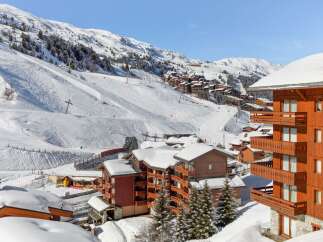 Luxury chalet in the French Alps with stunning mountain views.