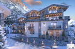 Experience luxury mountain living in this stunning alpine residence, featuring exquisite stone and wood architecture.