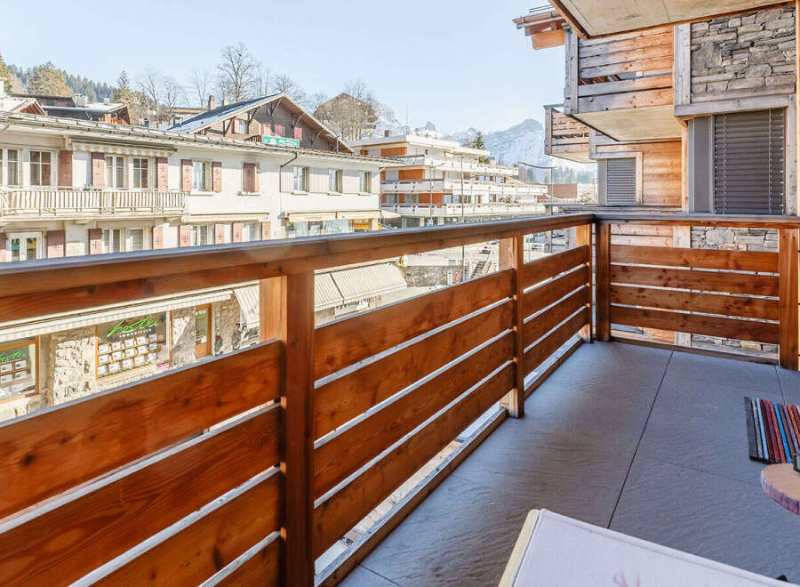 Enjoy stunning views from this charming balcony.
