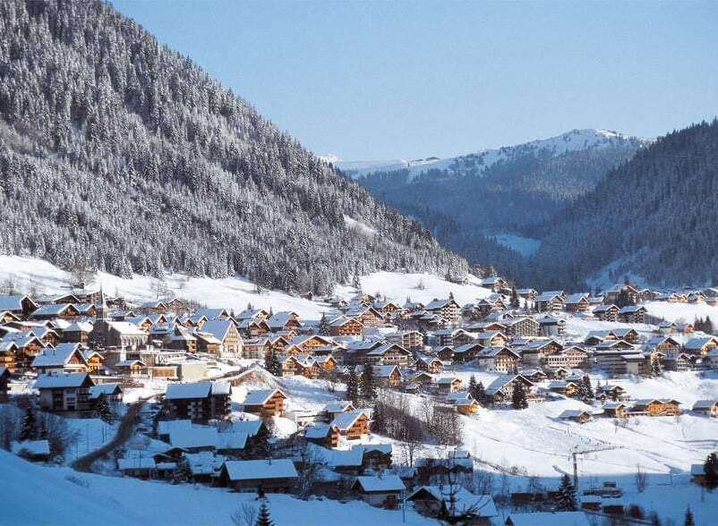 Nestled in a picturesque snowy valley, this charming village offers breathtaking mountain views and a peaceful atmosphere.