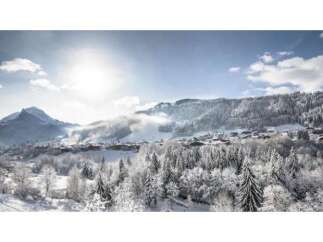 Nestled in a snowy mountain village, this idyllic property offers breathtaking views and serene winter landscapes.