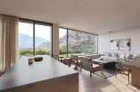 Stunning mountain views from this open-concept living space.