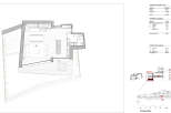 This floor plan showcases a well-designed property with an open-concept living, dining, and kitchen area, complemented by a terrace and garden.