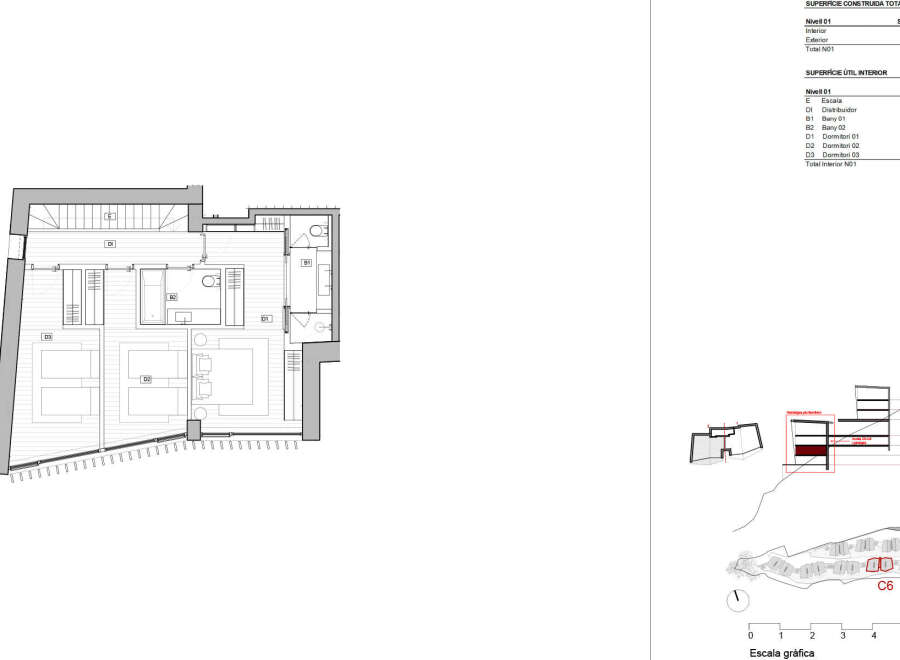 This floor plan showcases a meticulously designed layout, featuring multiple bedrooms and bathrooms, perfect for families or those seeking ample living space.