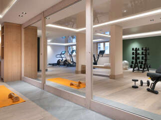 This stunning property boasts a state-of-the-art gym, complete with cardio and weight training equipment.