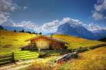 Escape to a picturesque mountain cabin nestled in a stunning landscape.