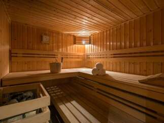 Relax and rejuvenate in this luxurious sauna.
