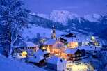 Experience the charm of a winter wonderland in this picturesque village.