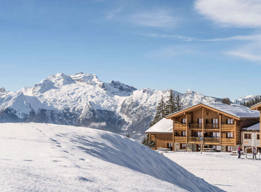 Experience the ultimate alpine retreat in this stunning chalet nestled amidst snow-capped mountains.