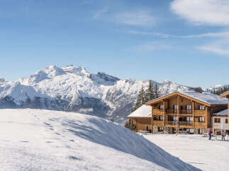 Experience the ultimate alpine retreat in this stunning chalet nestled amidst snow-capped mountains.