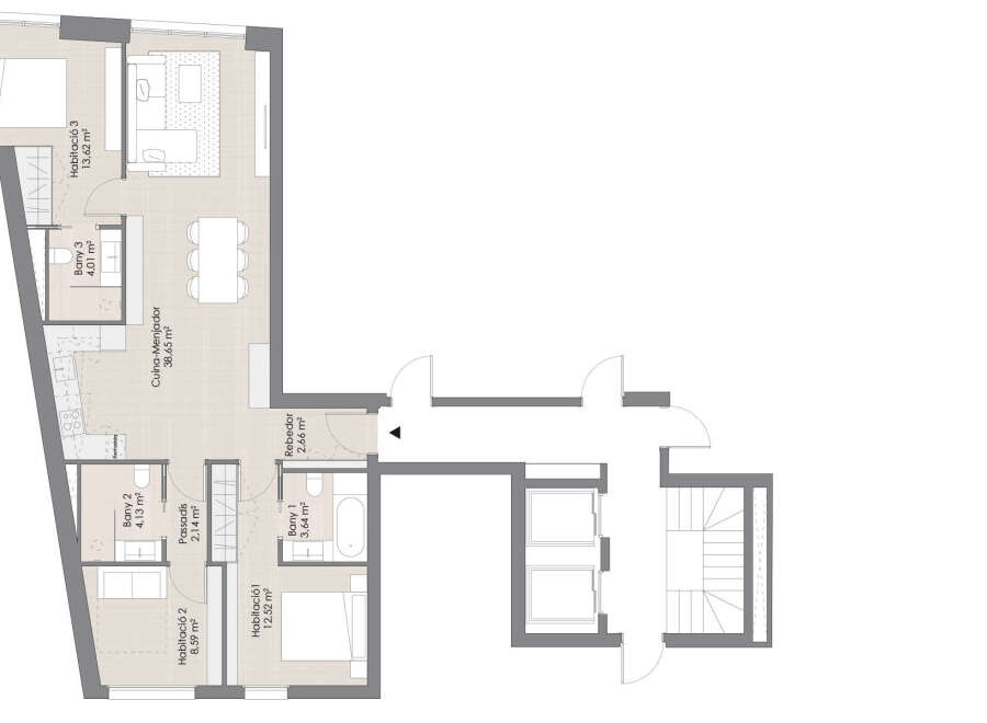 This stunning property boasts a spacious open-plan kitchen and dining area, perfect for entertaining.