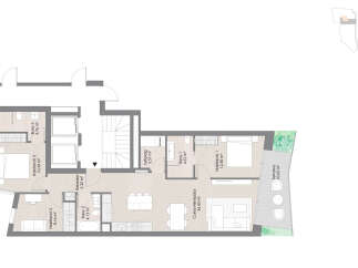 This stunning 2-story home boasts 3 bedrooms, 3 bathrooms, and a spacious kitchen-dining area.