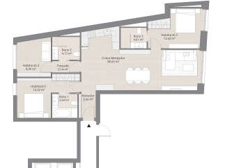 This stunning apartment boasts 3 bedrooms and 3 bathrooms, perfect for a family or those who value extra space.