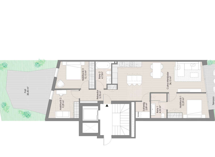This stunning property boasts a spacious open-plan kitchen and dining area, perfect for entertaining.