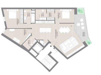 This stunning property boasts a spacious open-plan kitchen and dining area, perfect for entertaining.
