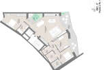 Stunning 5th floor apartment featuring a spacious open-plan kitchen-diner, 3 bedrooms, and 3 bathrooms.