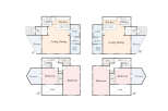 This stunning two-story home boasts spacious living and dining areas, complemented by a modern kitchen and utility room.