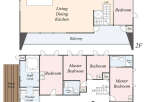 This stunning two-story home boasts a spacious living, dining, and kitchen area, perfect for entertaining.
