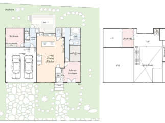 This stunning property boasts a spacious layout with two bedrooms, a loft, and a two-car garage.