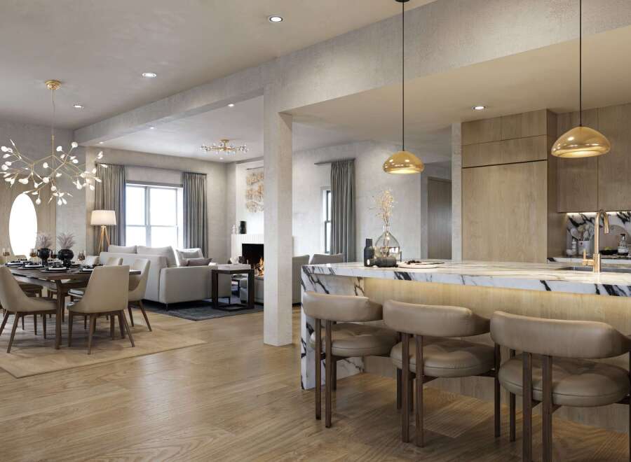 Experience luxury living in this stunning property, featuring a modern open-concept design.