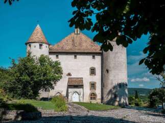 This stunning château boasts two majestic towers, a charming courtyard, and beautifully manicured lawns.