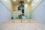 This stunning indoor court offers the perfect space for both squash and basketball enthusiasts.