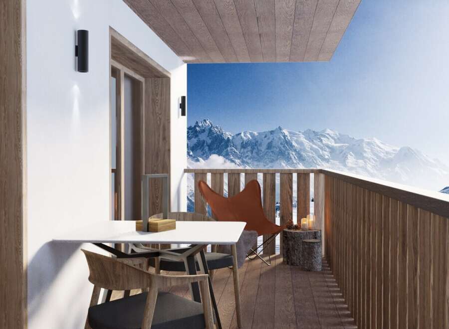 Luxury mountain chalet with breathtaking views.