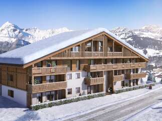 Luxury chalet apartments in the French Alps, offering breathtaking mountain views and ski-in/ski-out access.