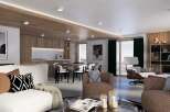 This stunning chalet boasts an open-plan living area with a modern kitchen, perfect for entertaining.
