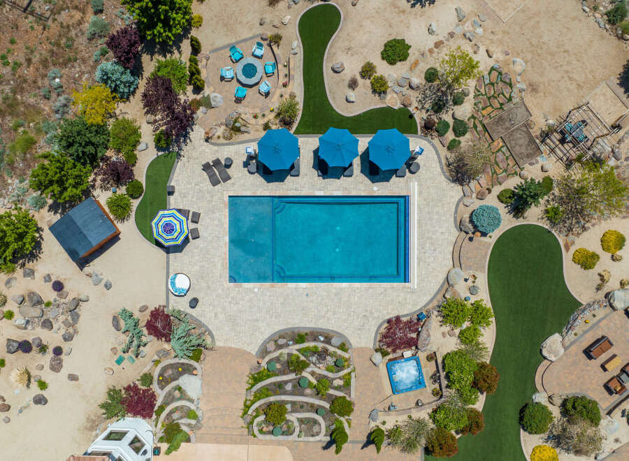 This stunning property boasts a luxurious pool and spa, perfect for relaxation and entertainment.