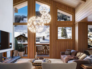 Luxury chalet with breathtaking mountain views.